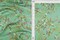 1 Yard Bubble Satin Floral Print Fabric, 58/59″ Wide Polyester Spandex Blend